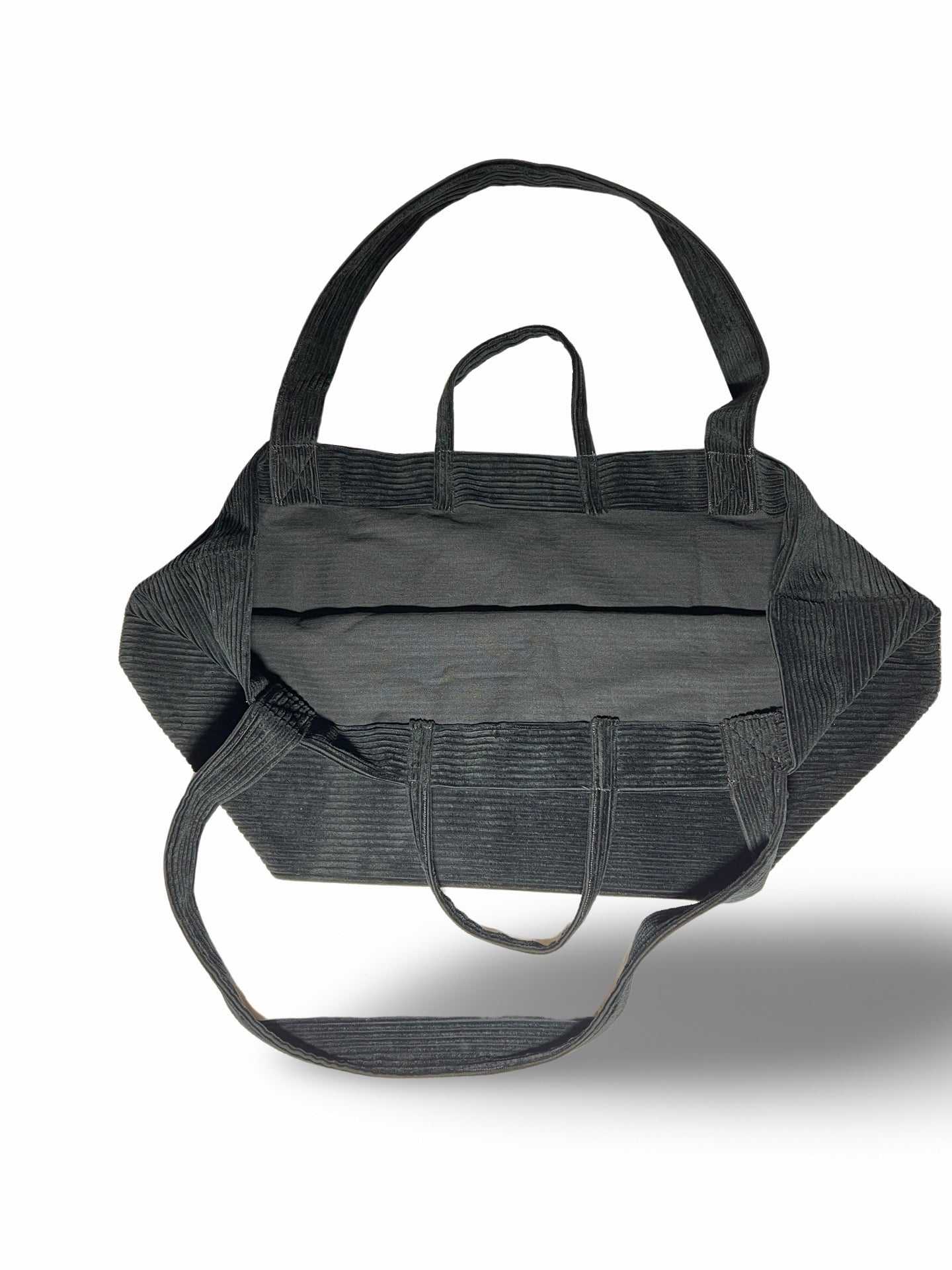 Black Corduroy Tote