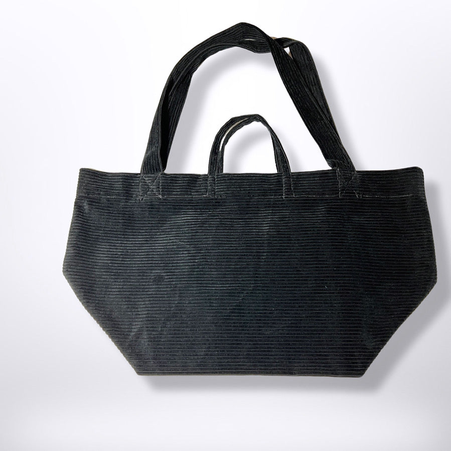 Black Corduroy Tote