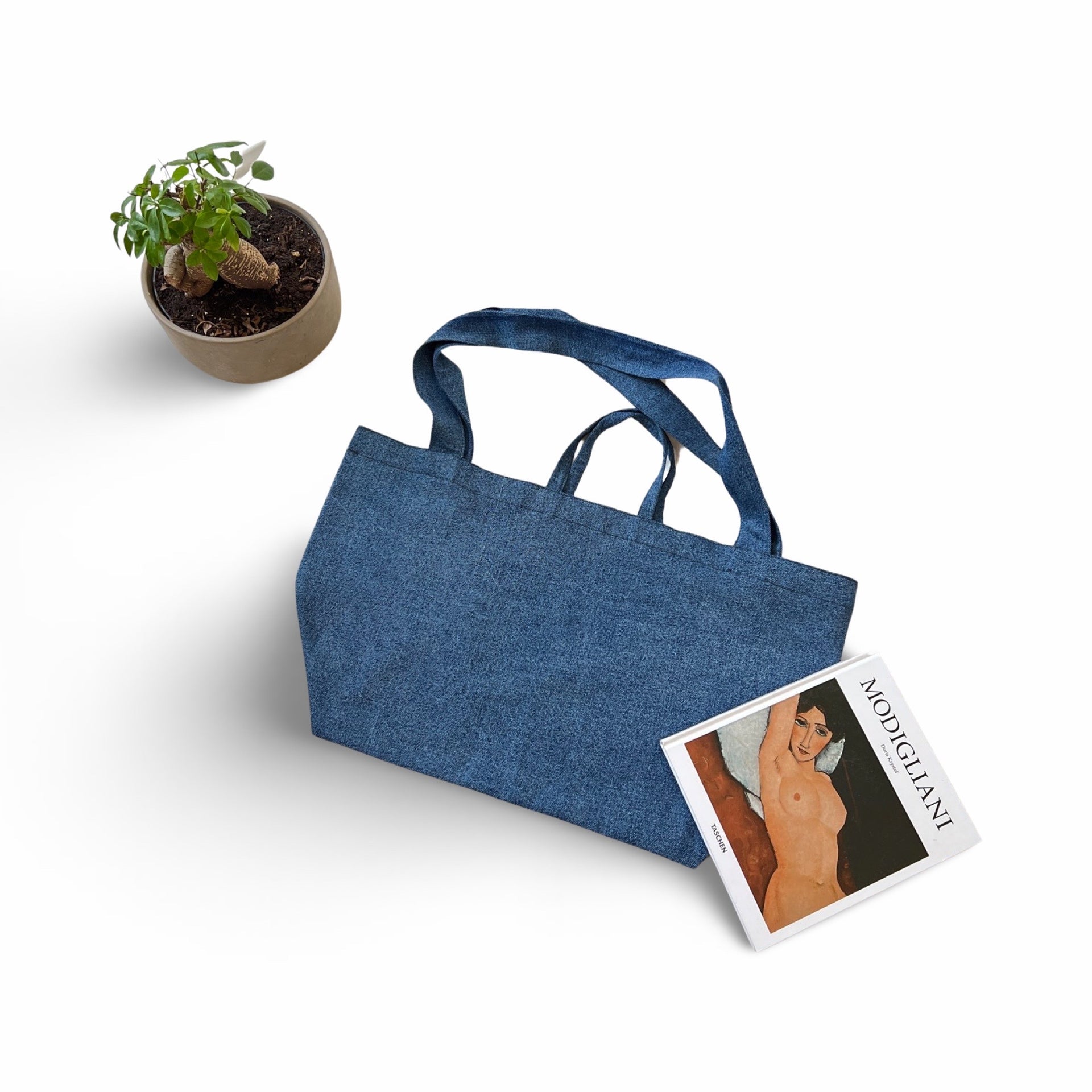 Blue Denim Tote Bag