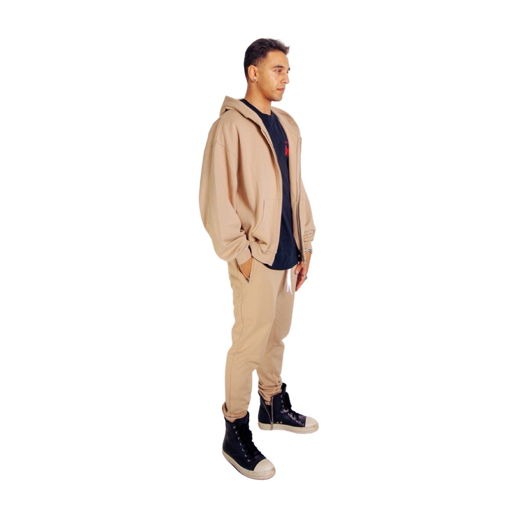 Comfort Zipped Hoodie  (Sand)