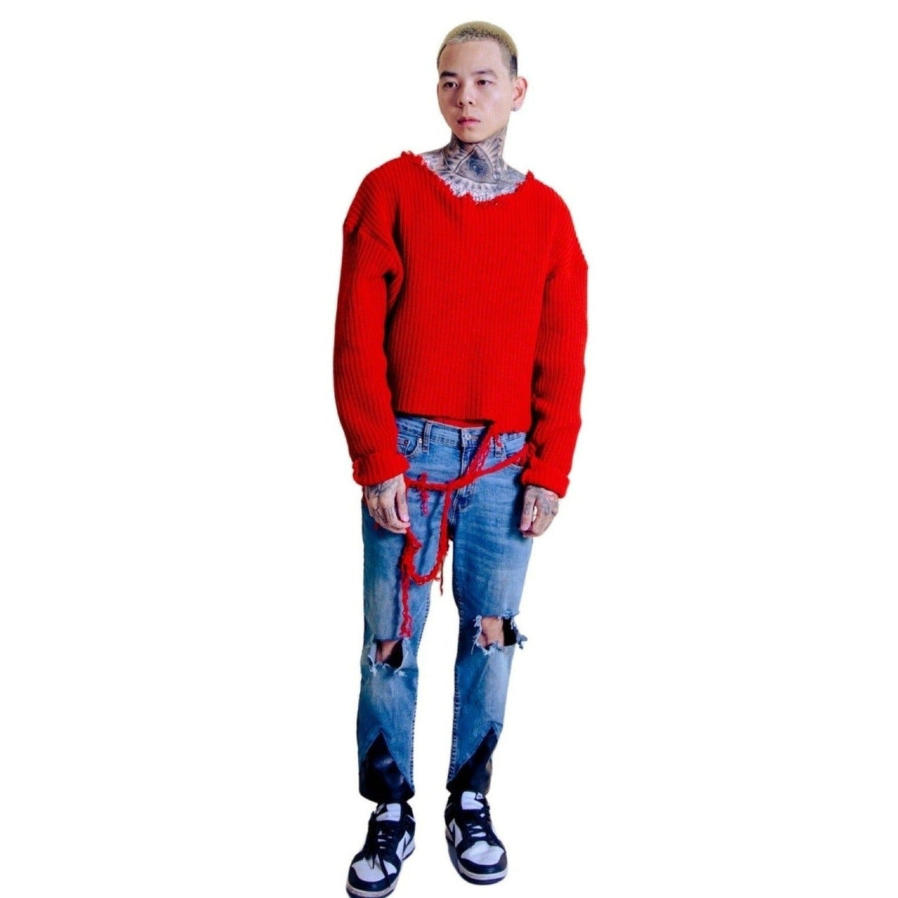 Unsupervised Knit Crewneck  (Crimson Red)