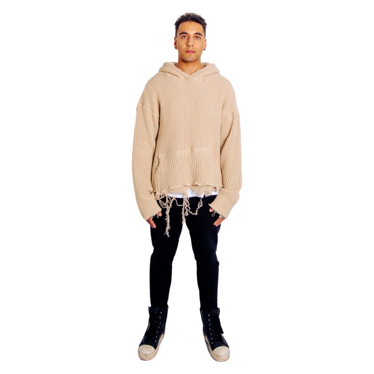 Unsupervised Knit Hoodie  (Cream)